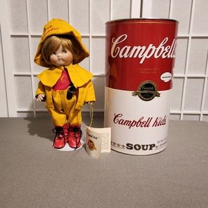 Vintage 1994 Campbell Kid Clam Digger Exclusive Collectible Porcelain Doll